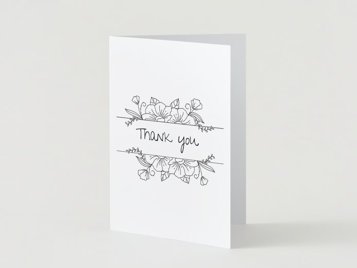 Floral Thank You Card