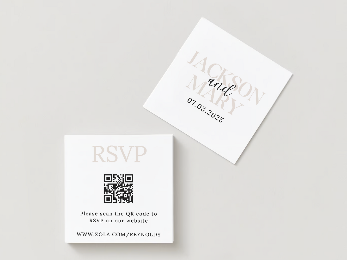 Square RSVP Card (Double-Sided)