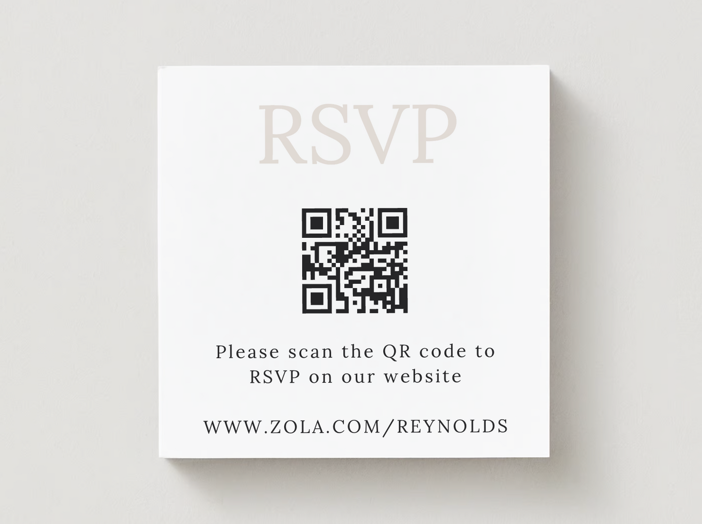 Square RSVP Card (Double-Sided)