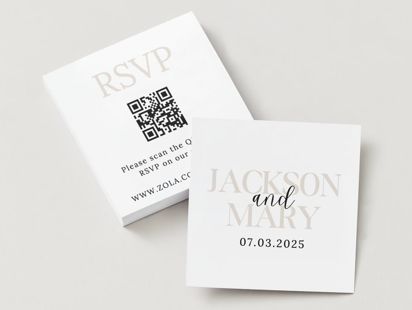 Square RSVP Card (Double-Sided)