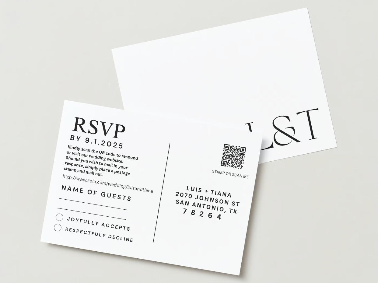 Minimalist RSVP Card